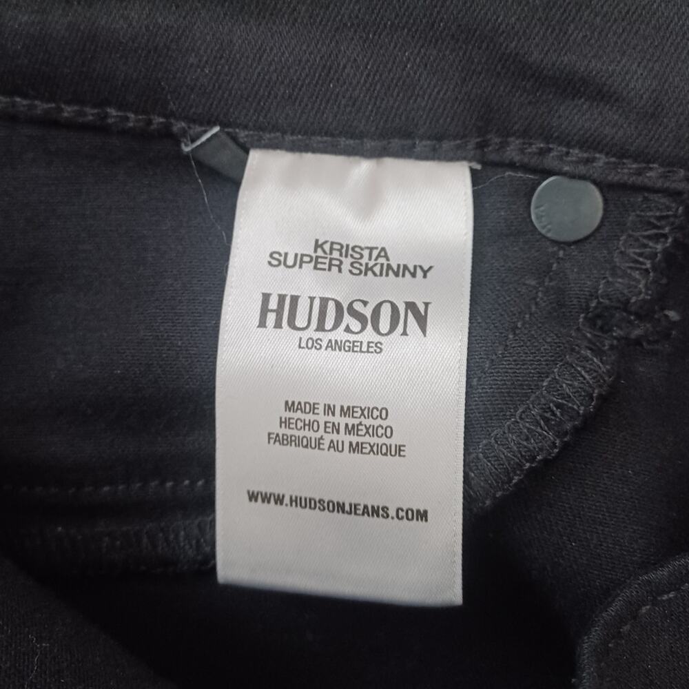 HUDSON Krista Super Skinny Jeans Black Sz 26 Like New - Picture 11 of 12